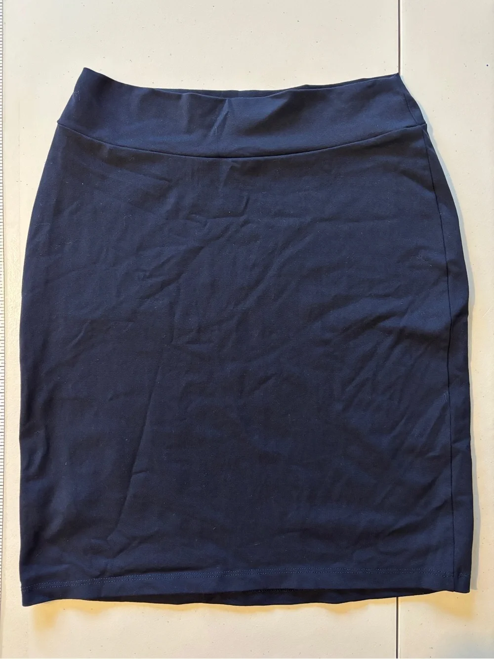 Susana Monaco Skirt Size Small Navy Pencil Pull On Office Minimalist Old Money
